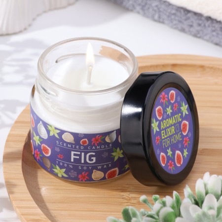 Aromatic candle in the Bank "Ripe Fig", Envisor Wax, 80 g