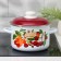 Cylindrical “cherries”, 3 l, with a lid, induction, white color, white