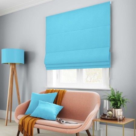 Roman curtain "Billy", size 60x150 cm, color of heavenly blue