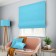 Roman curtain "Billy", size 60x150 cm, color of heavenly blue