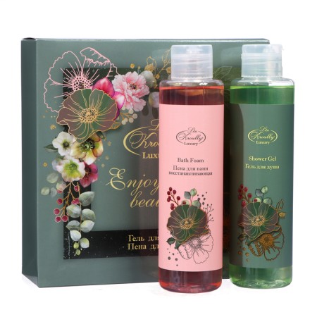 Gift set of cosmetics Liss Kroully: shower gel, 260 ml + bath foam, 260 ml-3