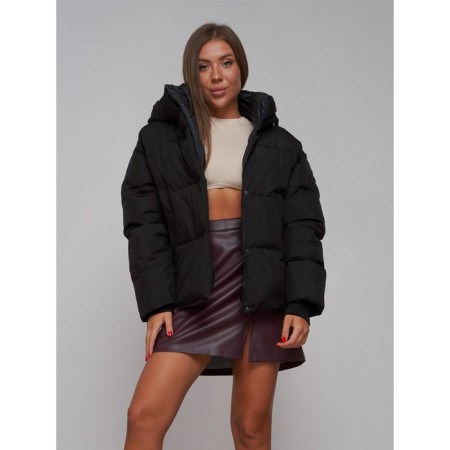 Winter jacket female, size 50, black color-16