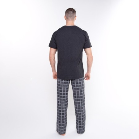 Homemade male set (T -shirt/pants) "Friendly Family", color Anthracite, size 58-6