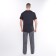 Homemade male set (T -shirt/pants) "Friendly Family", color Anthracite, size 58