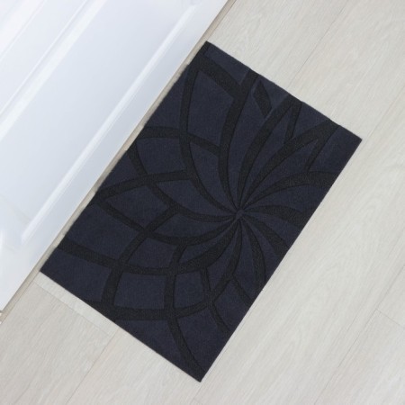 Rug giving moisture -drinking share, without edging, 38 × 58 cm, blue color-5