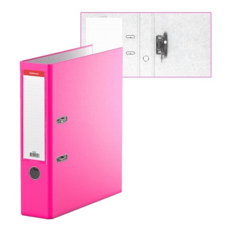 A4 registrar A4, 70mm Neon, collected, pink, plastic pocket, cardboard 2mm, capacity of 450 sheets