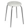Stool "economy" silver metallic/white marble