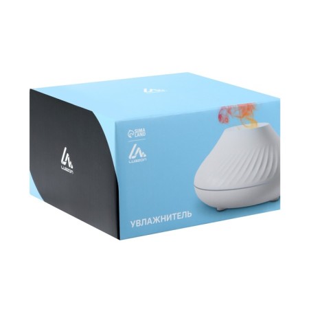 Air humidifier Luazon HM-10, flame effect, 130 ml, 4.5 watts, USB, white-9