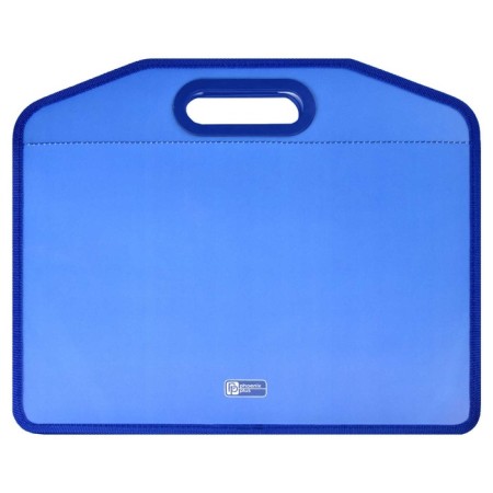 Folder with handles plastic A4, 370 x 300 x 110 mm, with a cut handle, Phoenix "Globe" Blue 62560-3