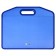 Folder with handles plastic A4, 370 x 300 x 110 mm, with a cut handle, Phoenix "Globe" Blue 62560