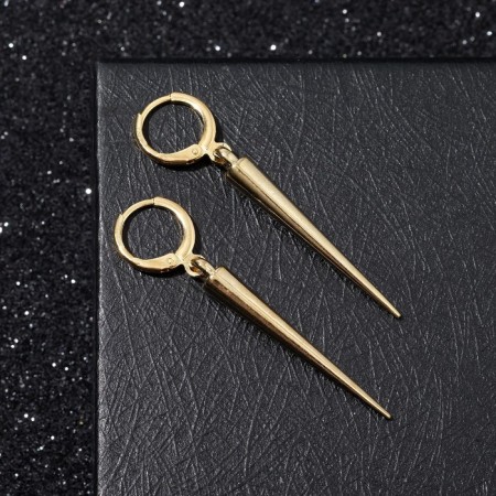 Earrings Metal "Spikes" elongated, color gold-1