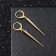 Earrings Metal "Spikes" elongated, color gold