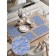 A set of napkins for setting the Winter evening table, rectangular, rounded edges, size 30x46 cm, 4 pcs