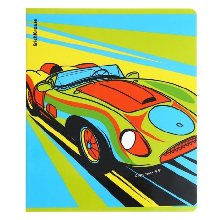 Notebook of 48 sheets in the Erichkrause "Neon Car", glossy lamination, cover coated cardboard, mix-4