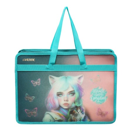 Folder with A4 handles, 340 x 250 x 100 mm, plastic, pens-textiles, Devente Miracle