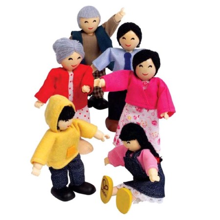 Set of mini-doll "Happy Asian Family"-1
