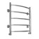 Domoterm water heated towel rail "Calipso", P5, 5 crossbars, 500 x 500 mm, chrome