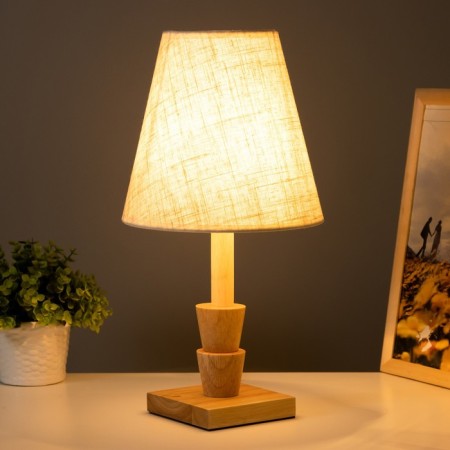 Eln table lamp E27 40W light wood 19.5x19.5x38 cm Risalux-1