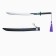 Souvenir weapon suspended mini "Katana Seven", keychain, 39 cm, black