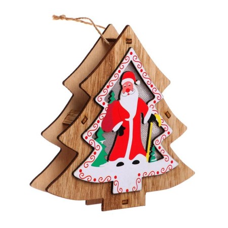 Light decor on the pendant "Christmas tree" 14 × 14 × 2 cm