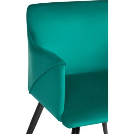 Stool on a metal frame Edgell Metal/fabric, black/green 53x53x86 cm-5