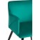 Stool on a metal frame Edgell Metal/fabric, black/green 53x53x86 cm
