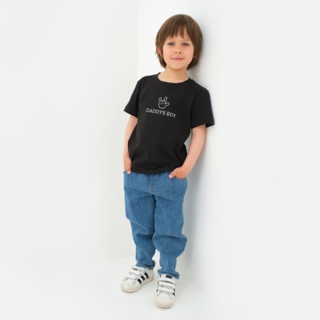 T-shirt Children's KAFTAN "Daddy’s Boy" R.30 (98-104), black-3