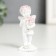 Figure Polystone "Angel with a bouquet of pink roses" mix 6.5x2.5x2.5 cm