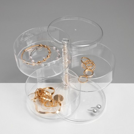 Transformer decoration stand 3 sections, 11.5 × 13.5 cm, transparent color-1