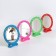 Desktop mirror - suspended “circle”, with a frame for a photograph, D mirror surface 12 cm, packing 10 pcs, color mix