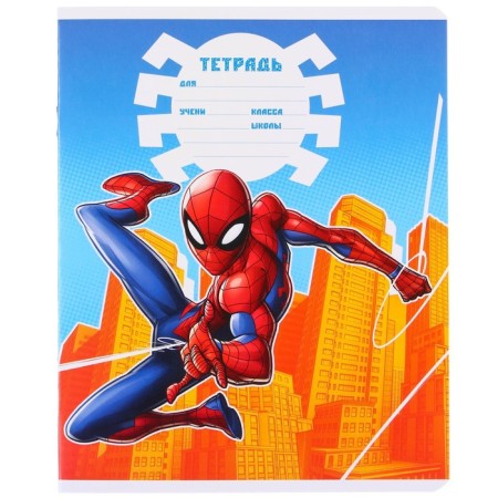 A set of notebooks 10 pieces, 12 sheets, in a cage, cover coated cardboard, spider-man-9