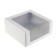 Confectionery packaging, box with a craft window, 18 x 18 x 10 cm