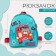 Baby backpack on a zipper, a reflective strip, turquoise color