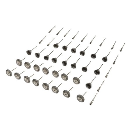 A set of metal brushes for a tundra engraver, a shank 3 mm, 45 pcs.