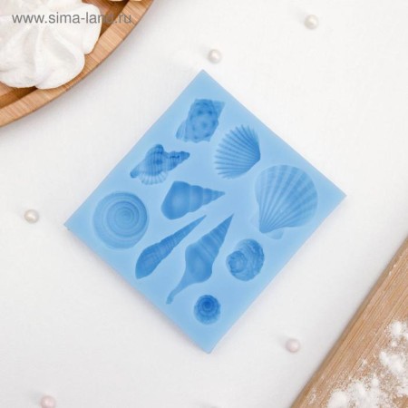 Mold "shells", silicone, 7.7 × 7 × 1.5 cm, color mix-5