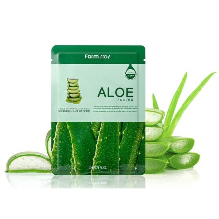 Fabric mask with Aloe Farmstay extract, 23 ml