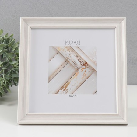 Photo frame Plastic "Mira" 20x20 cm, 642461-22, ivory (plastic screen)