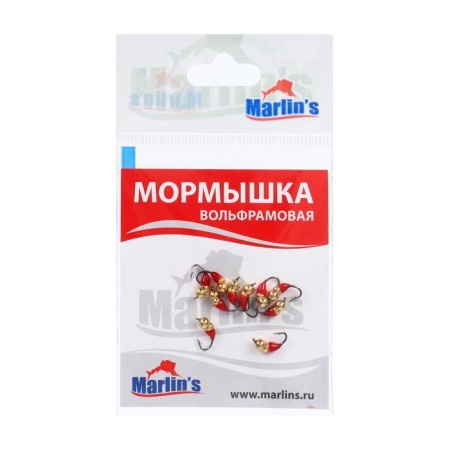 Mormyshka Wolfram Marlin’s Murash No. 1, 3 mm, 0.3 g, color gold, 10 pcs.-1