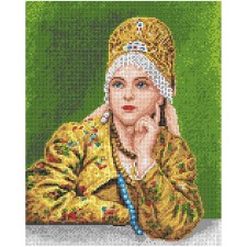 Canvas with a pattern for embroidery with a cross 