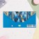 Money envelope "Happy Birthday!" Glitter, Congrev, blue background, 17 x 8 cm