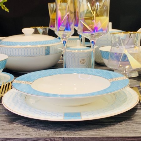 A set of deep plates of Lenardi Tiffany, D = 23 cm, 6 pcs-1
