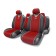 AutoProfi Carbon CRB-802 RD, Polyester for carbon, 9 objects, red color red.