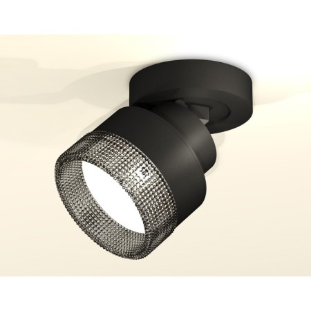 A set of a swing overflower lamp with composite crystal Ambrella Light, Techno, XM8102041, Black Black Sand Color-1