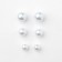 Cuts set 3 pairs "pearl" rotation, white color