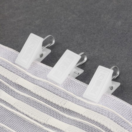 Close for curtains, 33 × 12 mm, white color-2