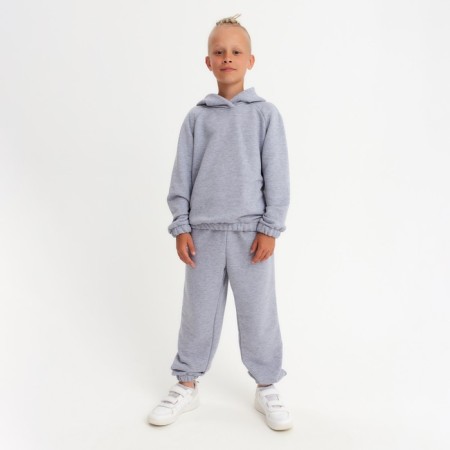 Kids (hoodies, trousers) minku color light gray melange, height 152-2