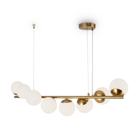 Suspended lamp Freya Fr5199PL-08BS1 Zing, 1040x130x1200 mm, E27, 8x60W, brass color-1