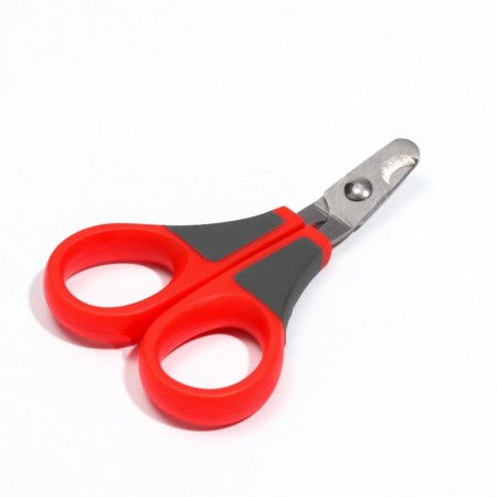 Cooperus scissors curved, hole 7 mm, burgundy with gray