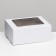 Self -charged box, white with a window, 22 x 16.5 x 9.5 cm