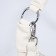 Lurch bag with lightning, external pocket, long belt, white color